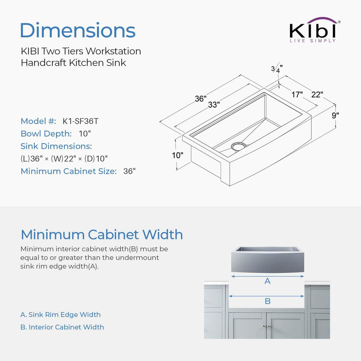 Kitchen Sink Strainer with Basket - K-ST2 - KIBI USA