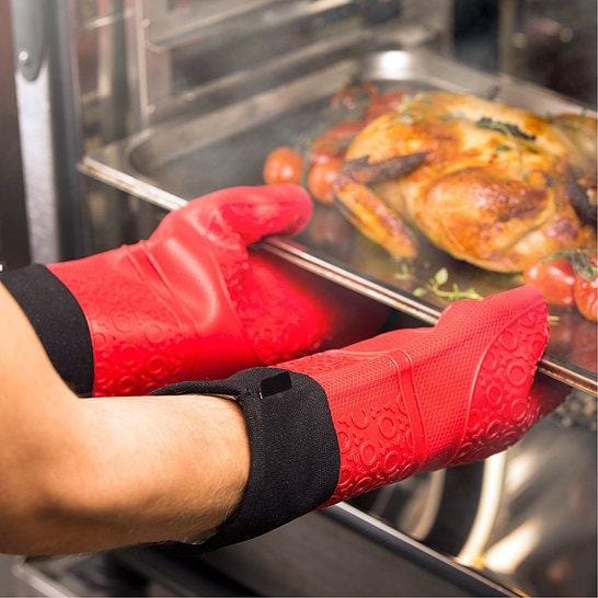 Oven Mitts Microwave Gloves Baking Potholders Hot Grip Kitchen Utensils  Cookware Parts High Heat Resistant 500
