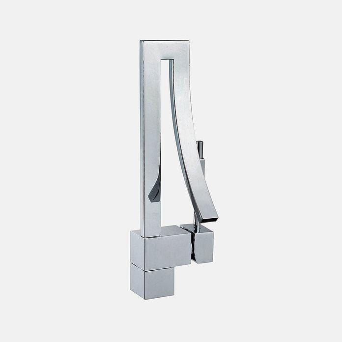 STYLISH Single Handle Bathroom Faucet for Single Hole Brass Basin Mixer Tap, Polished Chrome Finish