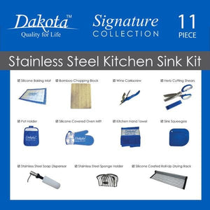 Dakota Signature – S-Series: 32" Zero Radius Kitchen Sink with Slanted Ledge