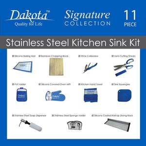 Dakota Signature – S-Series: 32" Zero Radius Kitchen Sink with Slanted Accessory Ledges