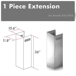 ZLINE 1-36 in. Chimney Extension for 9 ft. to 10 ft. Ceilings (1PCEXT-KN)