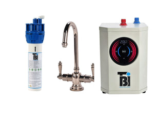BTI Aqua-Solutions Traditional Hook Spout Hot/Cold Filtration System Set