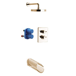 Morgana Thermostatic Tub And Shower Set With 2-way Diverter Volume Control