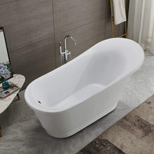 Load image into Gallery viewer, Vanity Art 67&quot; Freestanding Acrylic Modern Bathtub with Chrome Finish