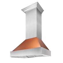 Load image into Gallery viewer, ZLINE Ducted DuraSnow® Stainless Steel Range Hood with Copper Shell (8654C)