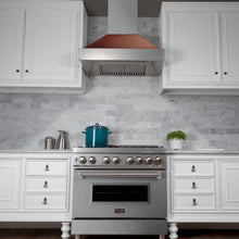 Load image into Gallery viewer, ZLINE Ducted DuraSnow® Stainless Steel Range Hood with Hand-Hammered Copper Shell (8654HH)