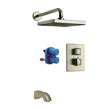 Load image into Gallery viewer, Lady Thermostatic Tub Filler And Shower Set With 2-way Diverter Volume Control