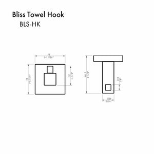 ZLINE Bliss Towel Hook With Color Options (BLS-HK)
