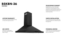 Load image into Gallery viewer, ZLINE Convertible Vent Wall Mount Range Hood in Black Stainless Steel