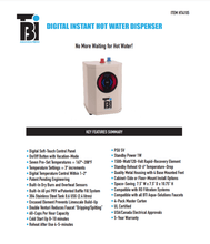 Load image into Gallery viewer, BTI Aqua-Solutions  Digital Instant Hot Water Dispensing Unit