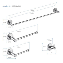 Load image into Gallery viewer, Circular 4 Piece Bathroom Hardware Set