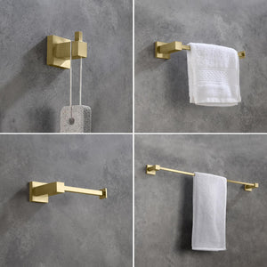 Cube 4 Piece Bathroom Hardware Set