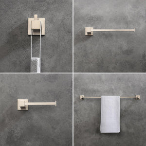 Cube 4 Piece Bathroom Hardware Set