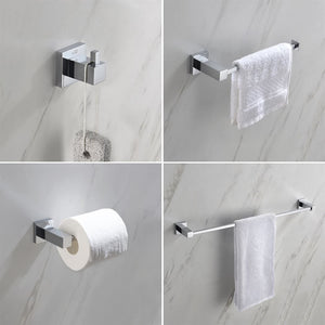 Cube 4 Piece Bathroom Hardware Set