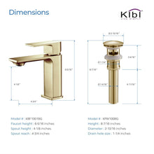 Load image into Gallery viewer, KIBI Mirage Brass Single Handle Bathroom Vanity Sink Faucet