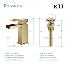 Load image into Gallery viewer, KIBI Waterfall Brass Single Lever Handle Bathroom Vanity Sink Faucet