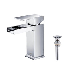 Load image into Gallery viewer, KIBI Waterfall Brass Single Lever Handle Bathroom Vanity Sink Faucet