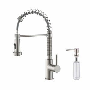 KIBI Aurora Single Handle High Arc Pull Down Kitchen Faucet