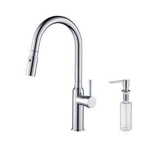 KIBI Hilo Single Lever Handle High Arc Pull Down Kitchen Faucet