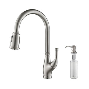 KIBI Summit Single Handle High Arc Pull Down Kitchen Faucet