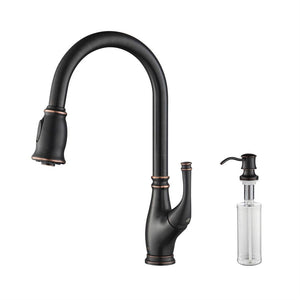 KIBI Summit Single Handle High Arc Pull Down Kitchen Faucet