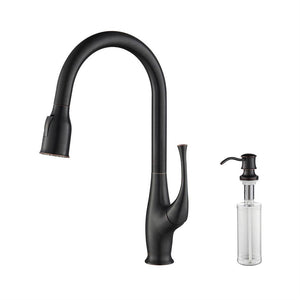 KIBI Cedar Single Handle High Arc Pull Down Kitchen Faucet