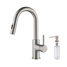 Load image into Gallery viewer, Luxe Single Lever Handle High Arc Pull Down Kitchen Faucet