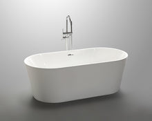 Load image into Gallery viewer, 67&quot; Freestanding Bathtub – Overflow W/Chrome Finish and Adjustable Leveling Legs