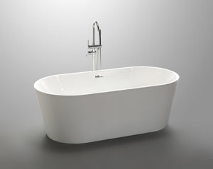 67" Freestanding Bathtub – Overflow W/Chrome Finish and Adjustable Leveling Legs