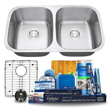 Load image into Gallery viewer, Dakota Signature 50/50 Double Bowl 32.25&quot; Kitchen Sink w/ Grids