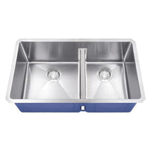 Load image into Gallery viewer, Dakota Signature Micro Radius Kitchen Sink w/ Double Bowl 60/40 Low Divide 32″ w/ grids