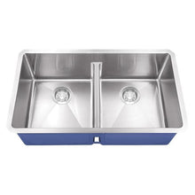 Load image into Gallery viewer, Dakota Signature Micro Radius Double Bowl Kitchen Sink 50/50 32″ w/ grids