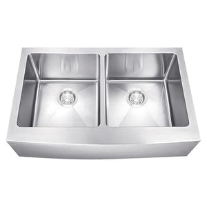 Dakota Signature Micro Radius Kitchen Sink Apron Front Double Bowl 50/50 33″ w/ grids