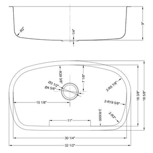 Dakota Signature Single Bowl 33″ Kitchen Sink with Grid