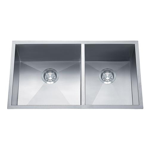 Dakota Signature 32″ Zero Radius 60/40 Double Bowl Kitchen Sink w/ grids