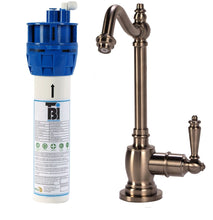 Load image into Gallery viewer, BTI Aqua-Solutions Traditional Hook Spout Cold Only Filtration Faucet and Filtration System