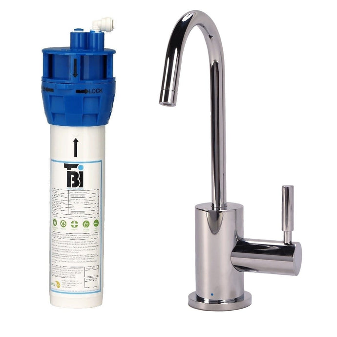 BTI Aqua-Solutions Contemporary C Spout Cold Only Filtration Faucet and Filtration System