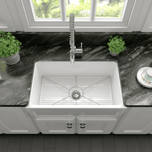 Load image into Gallery viewer, ZLINE Turin Farmhouse Reversible Fireclay Sink in White Gloss - FRC5117-WH-30