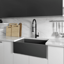 Load image into Gallery viewer, ZLINE Venice Farmhouse Reversible Fireclay Sink in Charcoal - FRC5119-CL-30