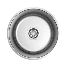 Load image into Gallery viewer, Builders Collection 18g Round 16″ Single Bowl Undermount Stainless Steel Bar Sink
