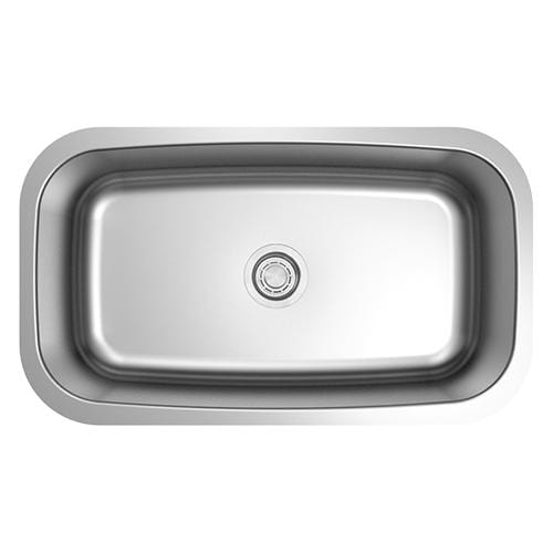 Builders Collection 18g Standard Radius 32×18 Single Bowl Undermount Stainless Steel Kitchen Sink