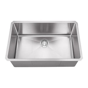Builders Collection 18g Micro Radius 30×18 Single Bowl Undermount Stainless Steel Kitchen Sink