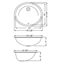 Load image into Gallery viewer, Builders Collection 18g Oval Single Bowl 19×16 Undermount With Overflow Stainless Steel Sink