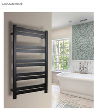 Load image into Gallery viewer, WarmlyYours 12-Bar Grande Electric Heated Towel Warmer Rack, Wall Mountable, Hardwired
