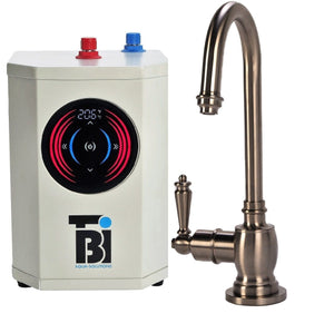 BTI Aqua-Solutions Traditional C Spout Hot Only Filtration Faucet with Digital Instant Hot Water Dispenser