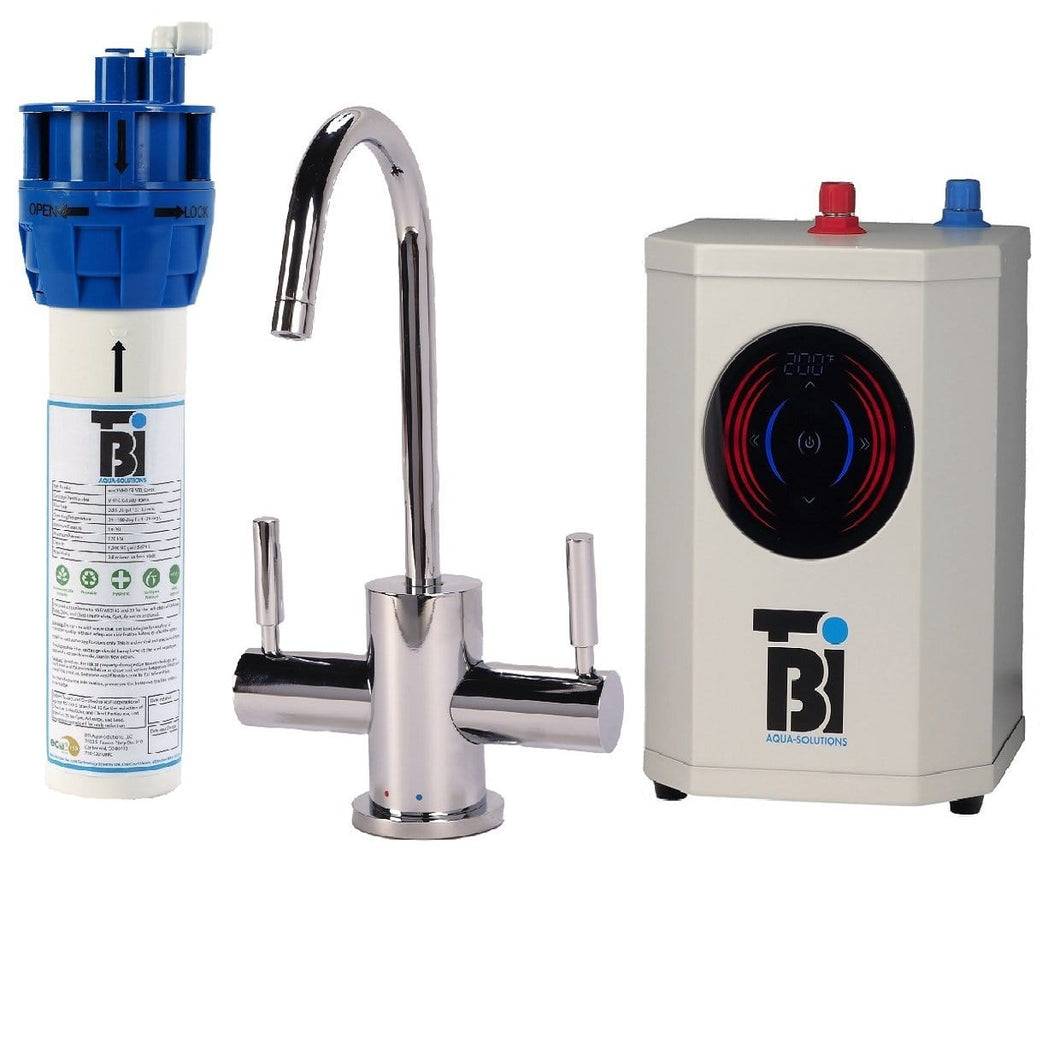 BTI Aqua-Solutions Hot /Cold Filtration Faucet, Digital Instant Hot Water Dispenser and Filtration System