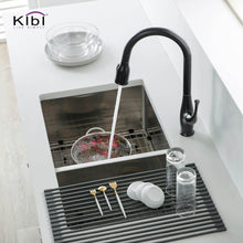 Load image into Gallery viewer, KIBI 32 3/4″ Handcrafted Undermount Double Bowl Stainless Steel Kitchen Sink