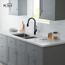 Load image into Gallery viewer, KIBI 32 3/4″ Handcrafted Undermount Double Bowl Stainless Steel Kitchen Sink