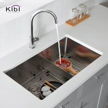 Load image into Gallery viewer, KIBI 32 3/4″ Low Divide Undermount Double Bowl Stainless Steel Kitchen Sink